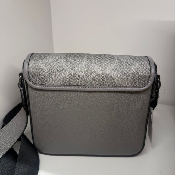 coach Sullivan Flap Crossbody Bag In Maxi Signature Canvas With Patches ccg29 - Picture 2 of 7